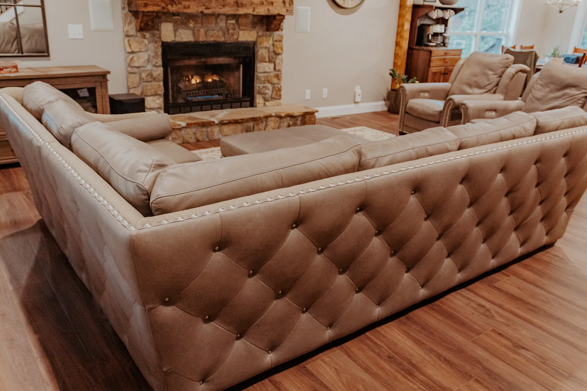 gray leather sectional light gray sofa