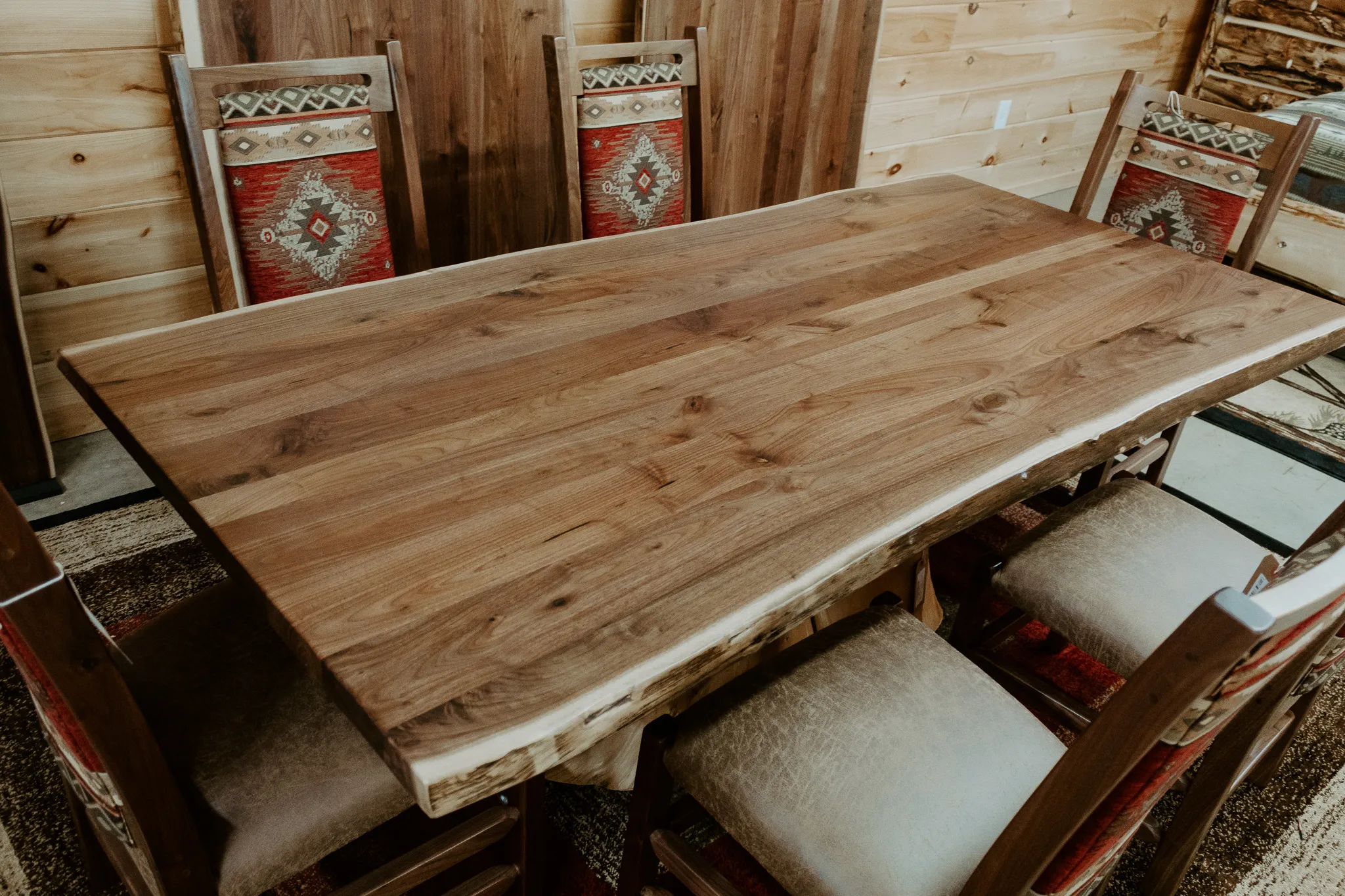 blACK WALNUT AMISH DINING TABLE