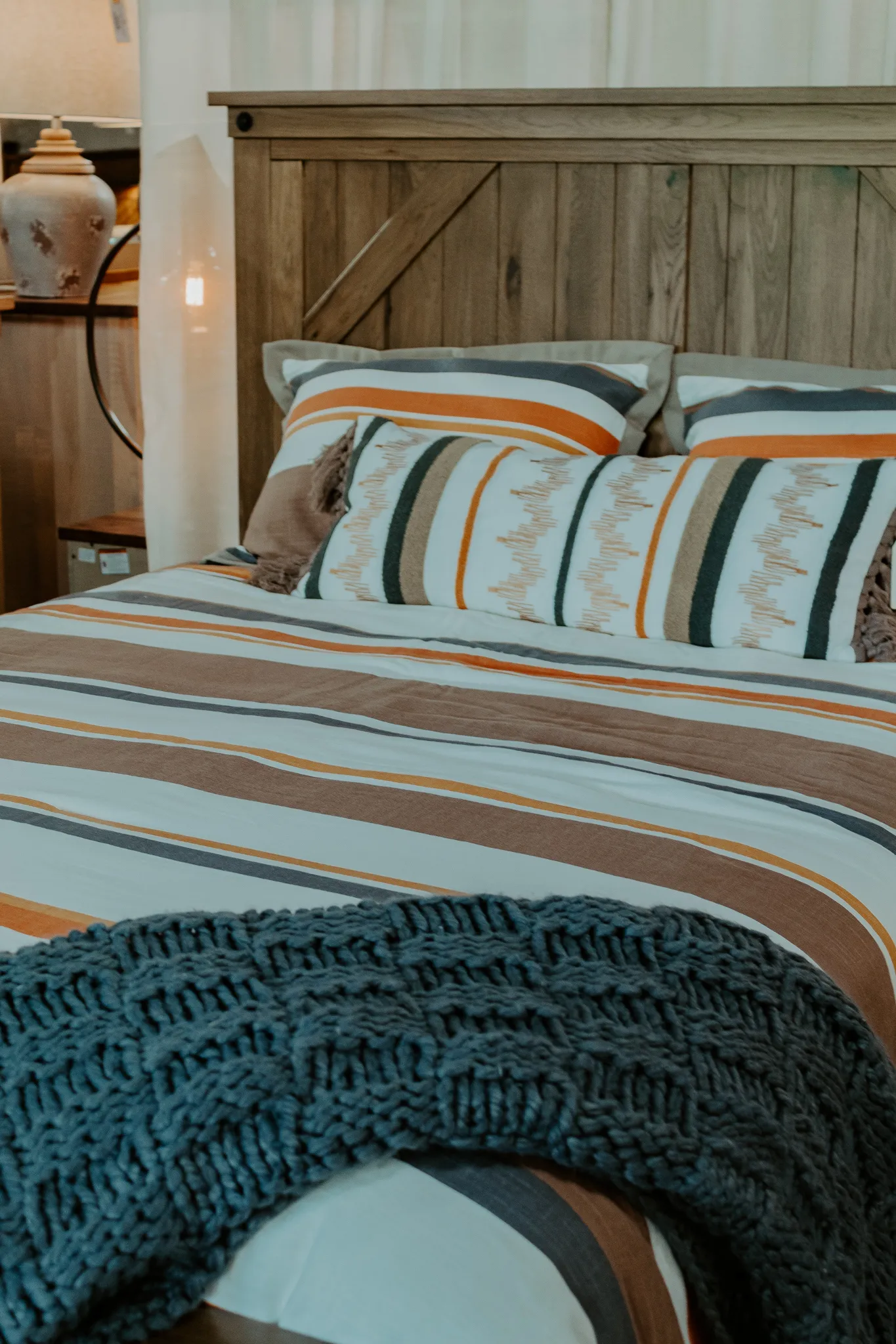 southwestern stripe rustic bed bedding comforter