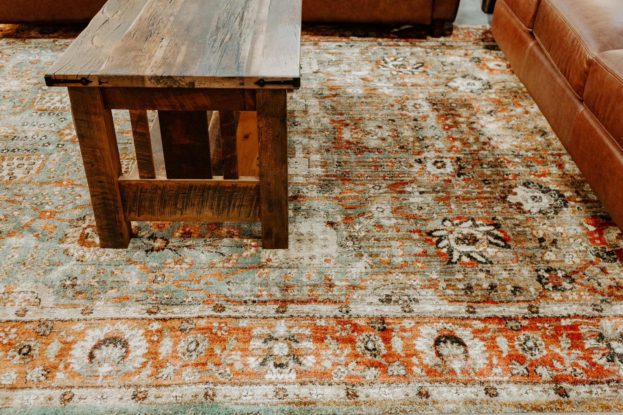 orange rug rustic furniture cabin furniture near me