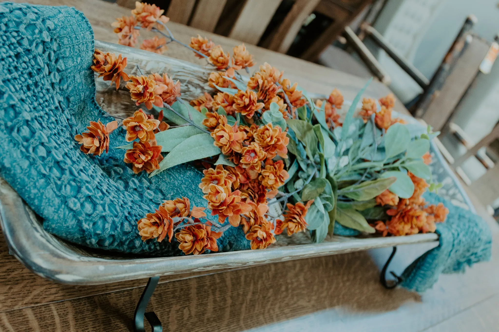 burnt orange floral accent blue ridge mountain furniture near me