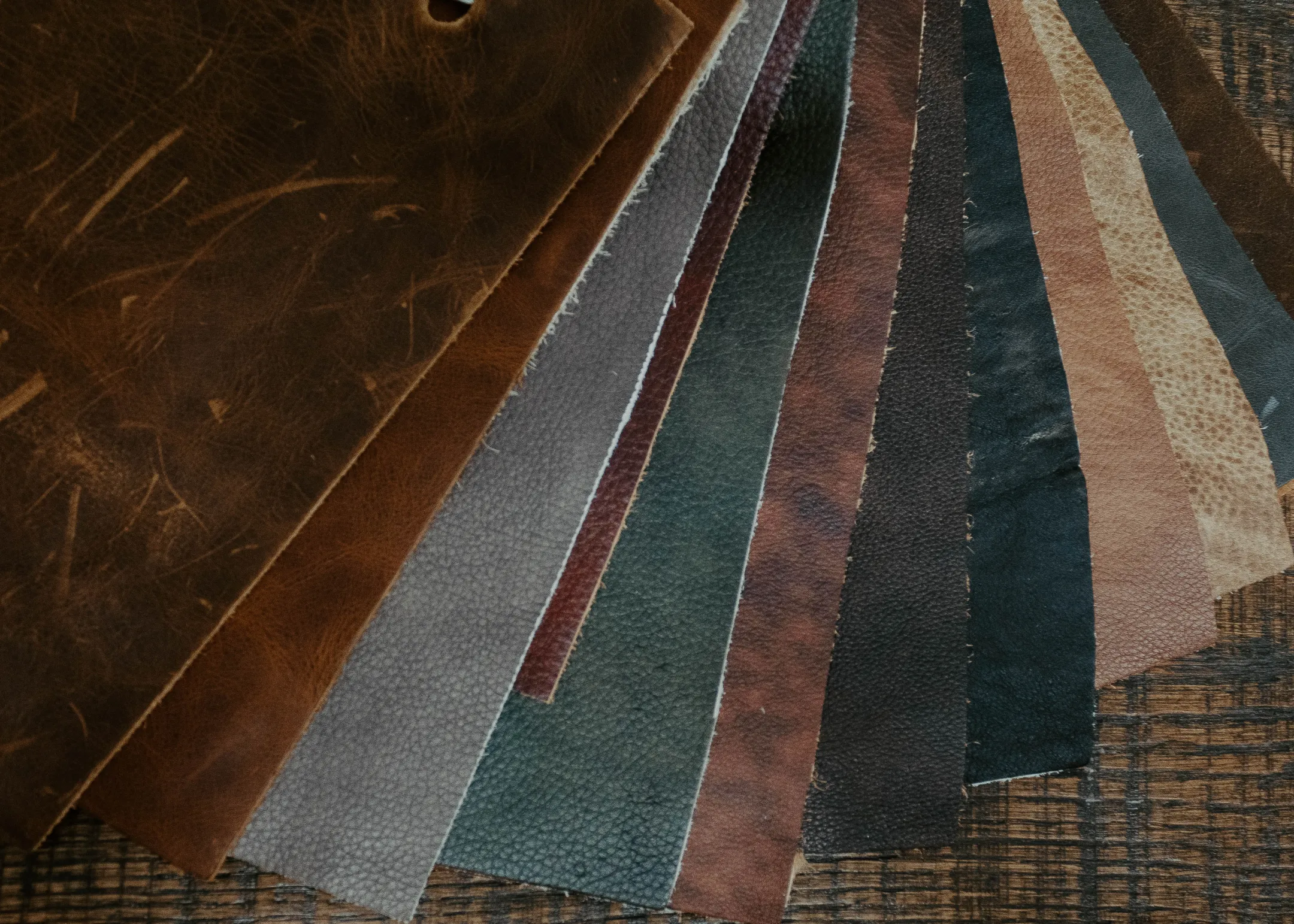 top grain leather finishes sample swatch
