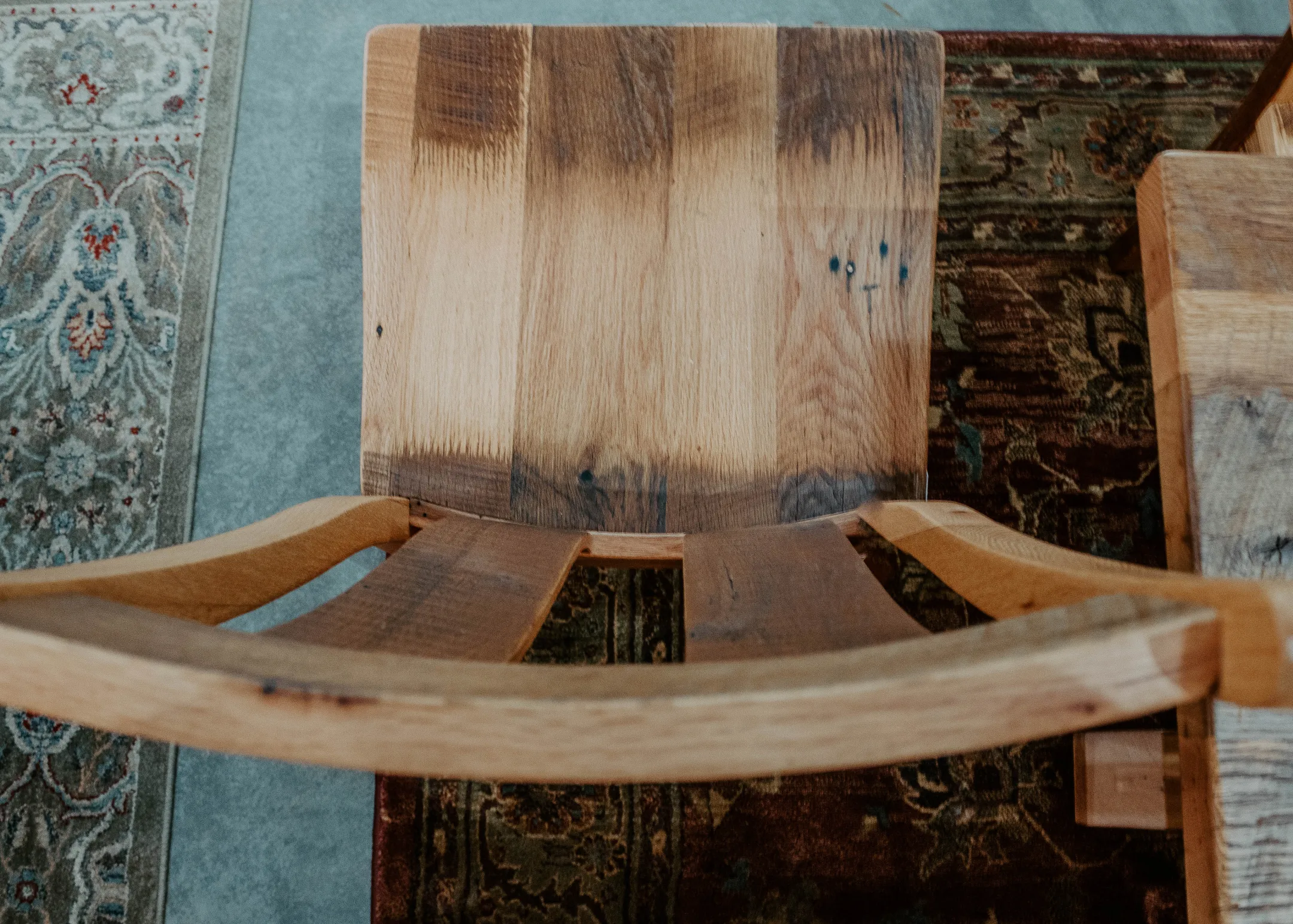 amish curved dining chair american made barnwood