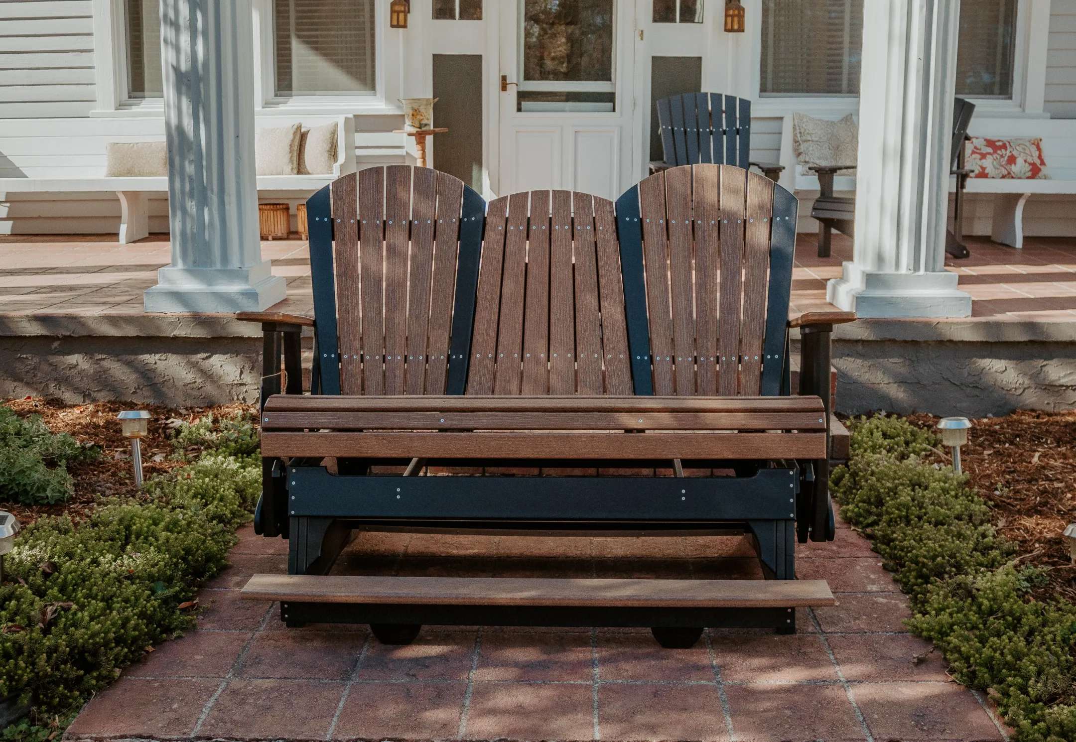 outdoor adirondack poly glider