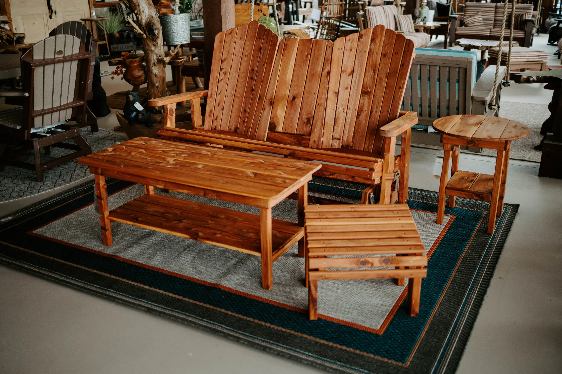 red cedar outdoor furniture amish made