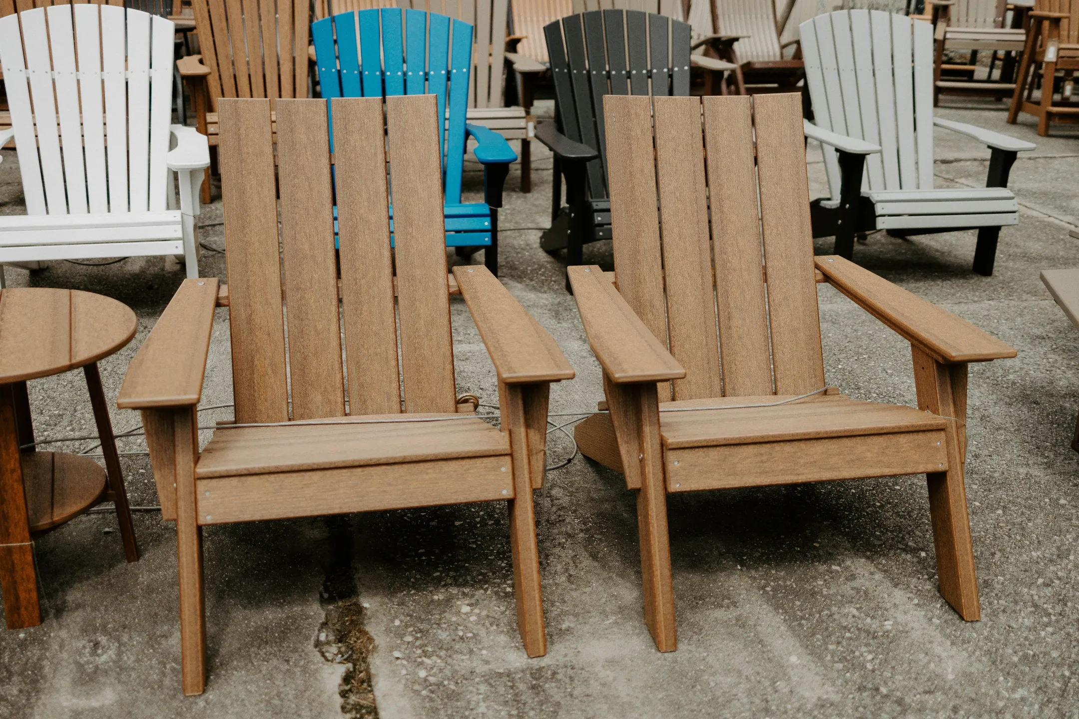 Poly outdoor furniture recycled plastic urban adirondack chair