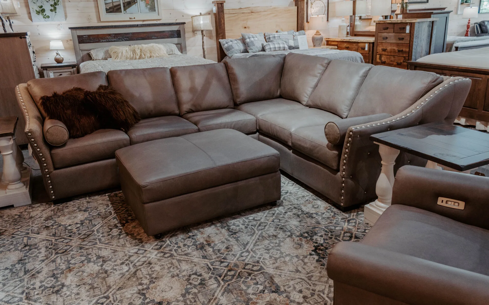 leather sectional