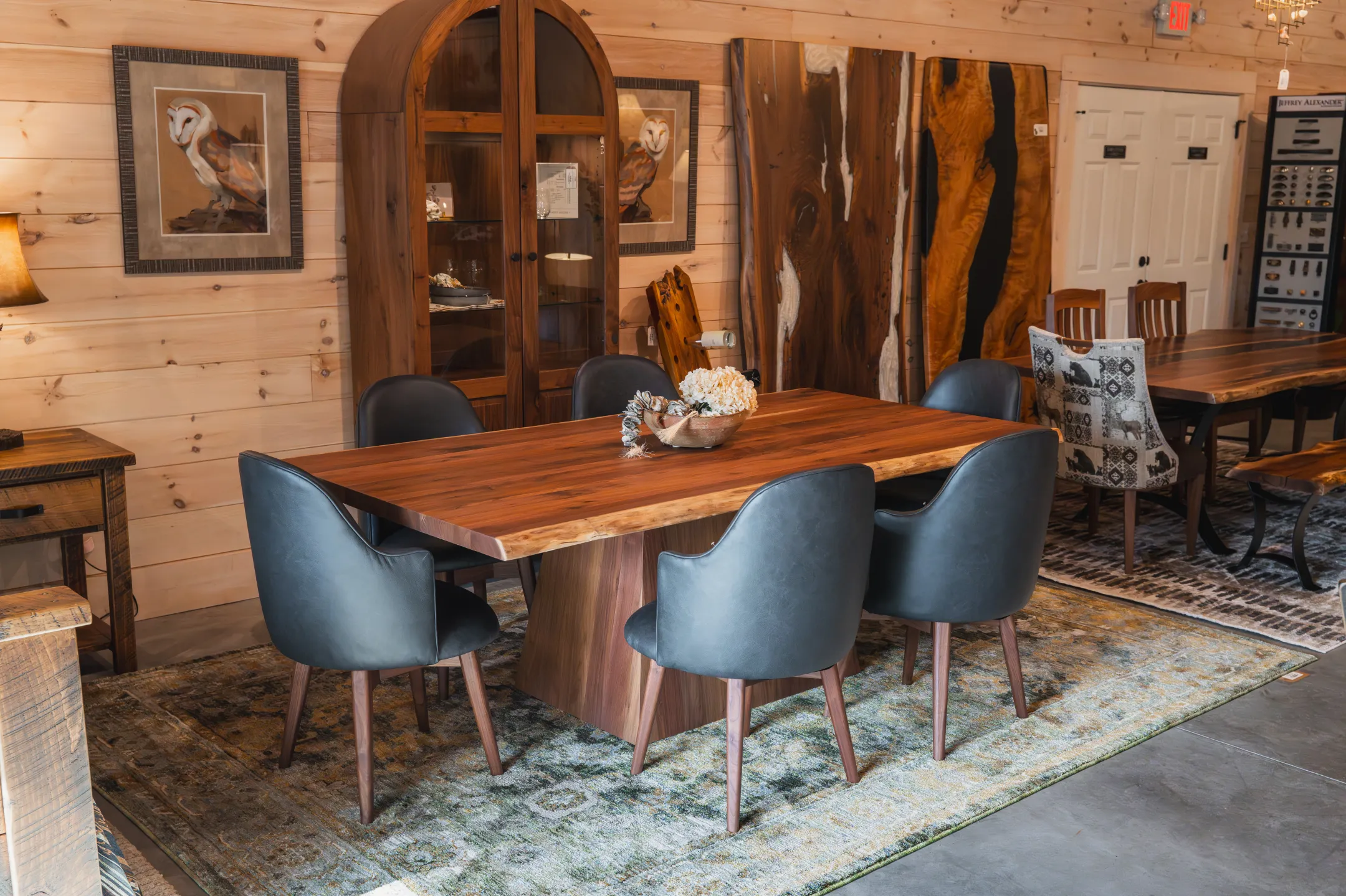live edge dining room set