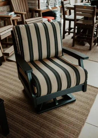 Classic Terrace Tuxedo Swivel Rocker