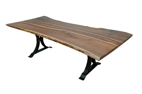 Copper Walnut Slab Table