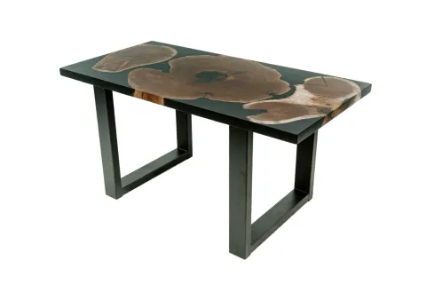 Walnut Black Epoxy Desk