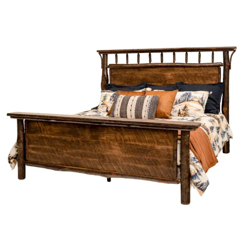 rustic cabin king bed