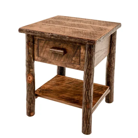 rustic cabin live edge nightstand