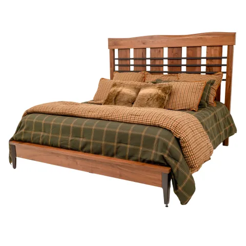 black walnut live edge platform bed