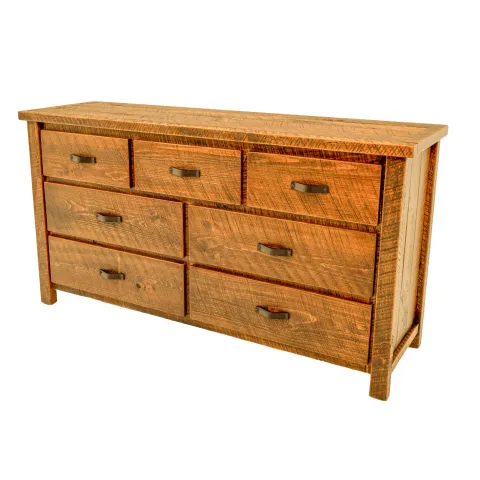 rough sawn barnwood dresser made with solid pine