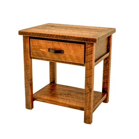 rough sawn pine nightstand for bedroom