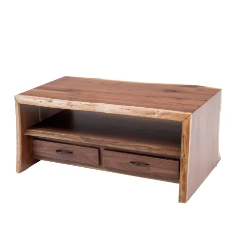 live edge black walnut coffee table
