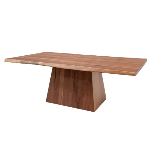 live edge dining table in black walnut