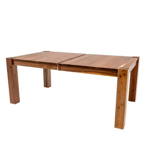 black walnut wood leg table with leaves