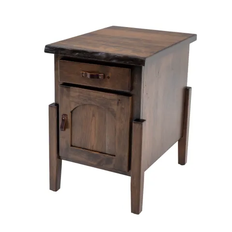 small live edge end table