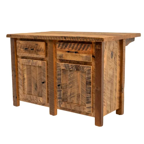 reclaimed wood kitchen island