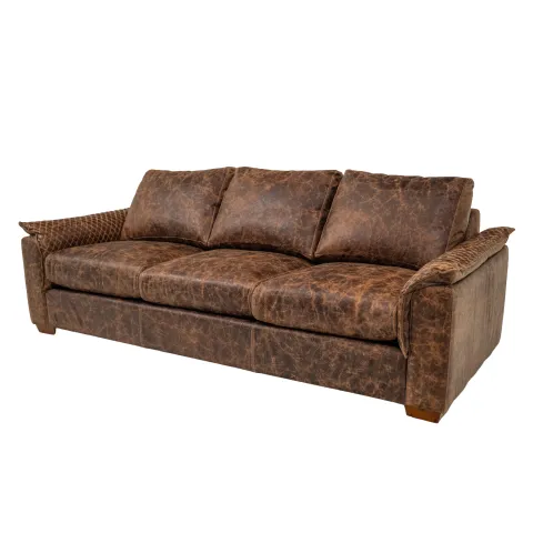 bison leather sofa