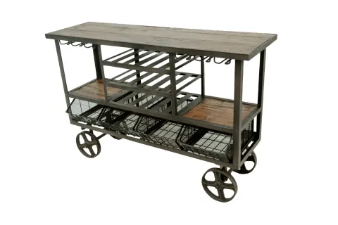 Teak Bar Trolley