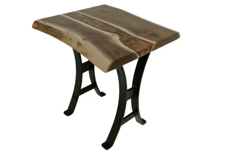 Copper River Epoxy Slab End Table