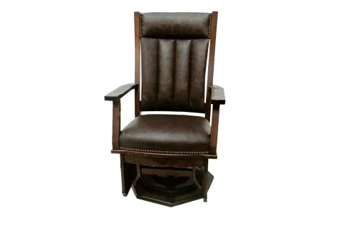 Mission Oak Swivel Glider