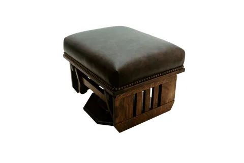 Mission Oak Swivel Ottoman