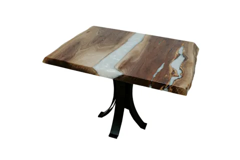 Pearl River Epoxy Slab End Table