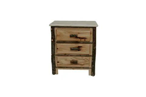 Sunrise Hickory 3 Drawer Nightstand