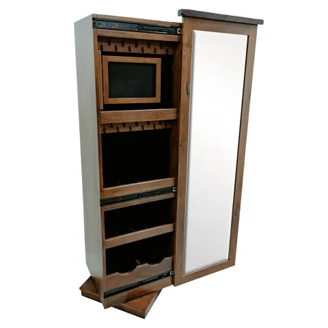 Barnwood Storage Jewelry Mirror