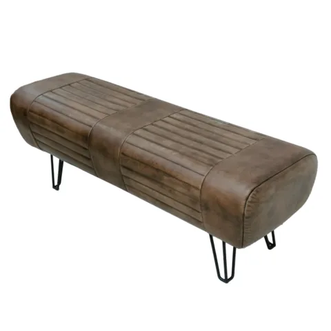 Essex Leather Bench