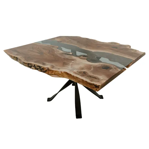 Glass River Walnut Dining Table