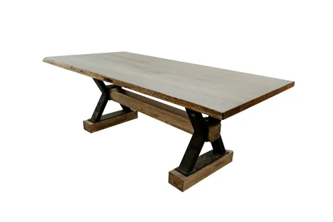 Steel Metal X Base Table
