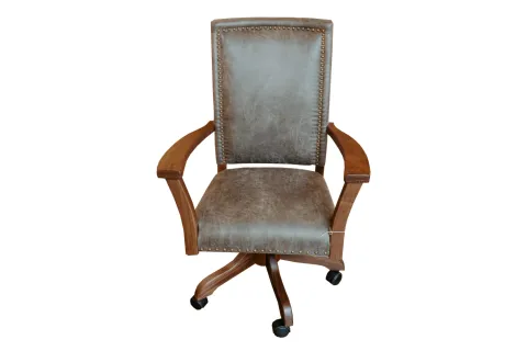 Upholstered Walnut Chair