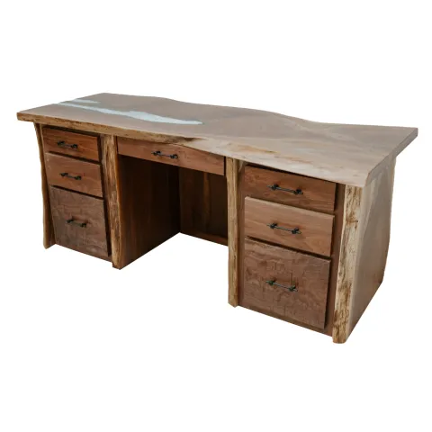 Pearl Slab Walnut Desk