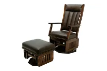 Mission Oak Swivel Glider