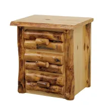ASPEN LOG 3 DRAWER NIGHTSTAND