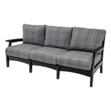 outdoor patio sofa with sunbrella stain resistant fabric