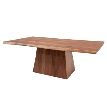live edge dining table in black walnut