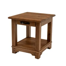 farmhouse end table with distressed look