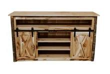 Hickory Barn Door TV Stand