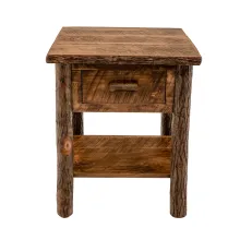 rustic cabin live edge nightstand