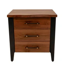 Live edge nightstand in black walnut