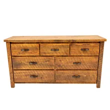rough sawn barnwood dresser made with solid pine