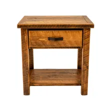 rough sawn pine nightstand for bedroom