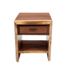 black walnut waterfall live edge end table