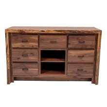 black walnut waterfall live edge buffet